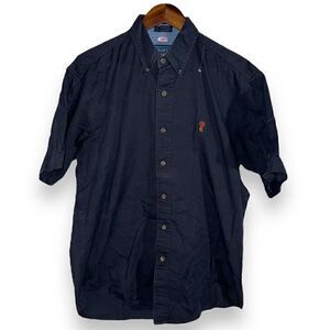 90s Chaps Ralph Lauren Crest Navy S/S Button Down Shirt M